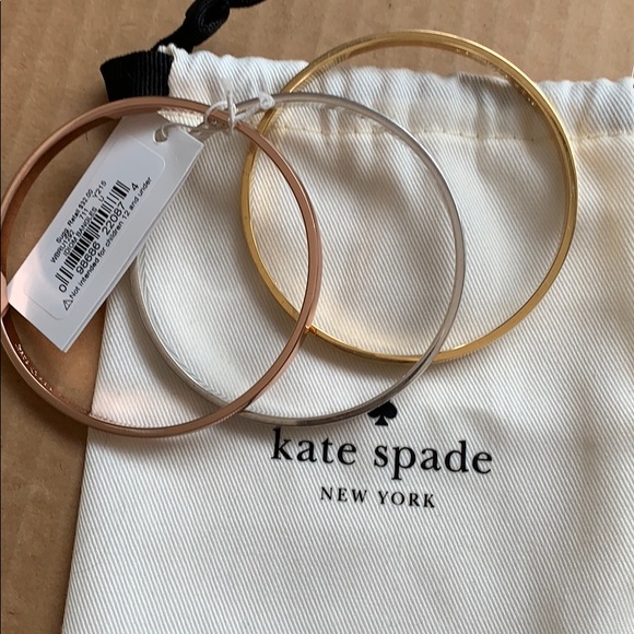♠️Kate spade ♠️ set of 3 idiom bangles 🌟NWT🌟 - Picture 3 of 7